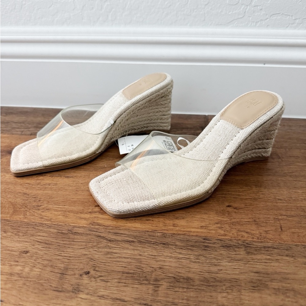 H&M Vinyl Wedge Sandals